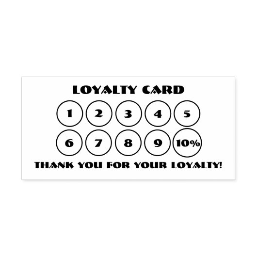 Loyaliteitskorting 10pc zelfinktende stempel (Design)