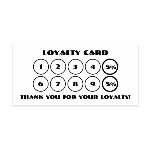 Loyaliteitskorting 2x5pc zelfinktende stempel (Design)