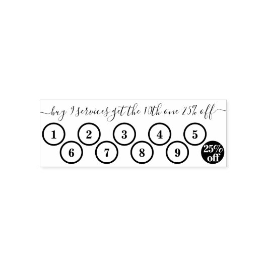 Loyaliteitskorting ponscirkelnummer  zelfinktende stempel (Design)