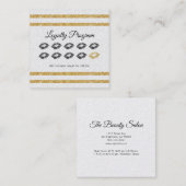 Loyaliteitsprogramma / Beauty Gold Glitter Klantenkaartje (Voorkant / Achterkant)