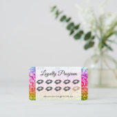 Loyaliteitsprogramma / Kleurrijke Sequin / Schoonh Klantenkaartje (Staand voorkant)