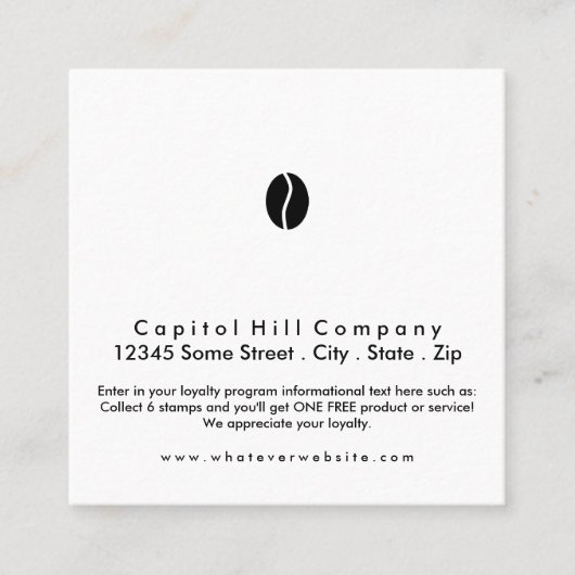 loyaliteitsprogramma koffieplein klantenkaartje (Voorkant)