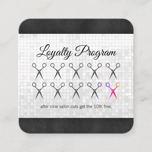 Loyaliteitsprogramma / Pailletten / Stylist Leiste Klantenkaartje (Voorkant)