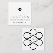 loyaliteitsprogramma pet paw vierkant klantenkaartje (Voorkant / Achterkant)