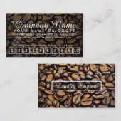 loyaliteitsprogramma voor koffiebonen klantenkaartje (Voorkant / Achterkant)