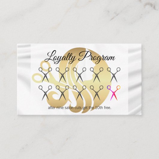 Loyaliteitsprogramma / Zijden gordijnen / Haarlogo Klantenkaartje (Voorkant)