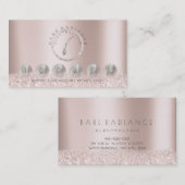 Loyality 6 Eyebrows Roos Hair Removal Glitter Visitekaartje (Voorkant / Achterkant)
