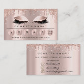 Loyality 6 Makeup Esthetician Eyelash Roos Social Visitekaartje (Voorkant / Achterkant)