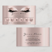 Loyality 6 Makeup Esthetician Eyelash Roos Visitekaartje (Voorkant / Achterkant)