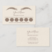 Loyality 6 Makeup Eyebrow Eyes Lashes Business Car Visitekaartje (Voorkant / Achterkant)