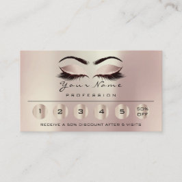 Loyality 6 Makeup Eyebrow Eyes Lashes Glitter Roos Visitekaartje