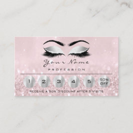 Loyality 6 Makeup Eyebrow Eyes Lashes Roos Grey Visitekaartje