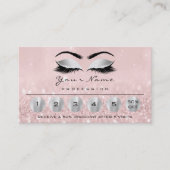 Loyality 6 Makeup Eyebrow Eyes Lashes Roos Silver Visitekaartje (Voorkant)