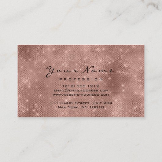 Loyality 6 Makeup Eyebrow Eyes Lashes Roos Spark Visitekaartje (Achterkant)