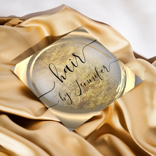 Loyality 6 Punts Hair Lash Makeup Gold Grey Vierkante Visitekaartje