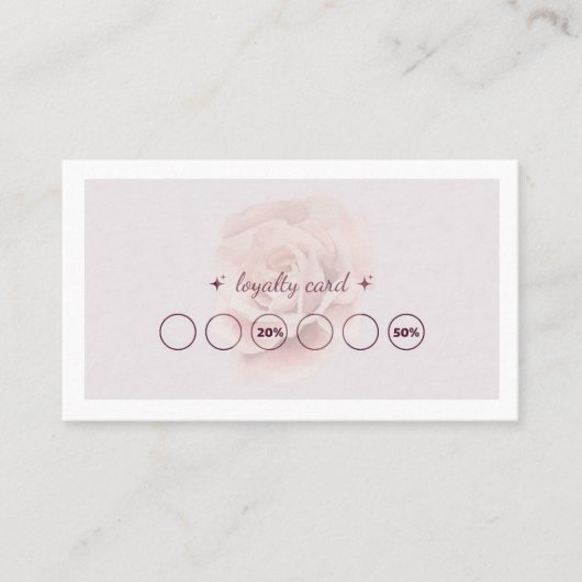 LOYALITY CARD VISITEKAARTJE (Voorkant)