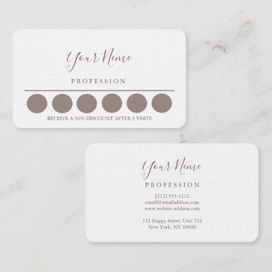 Loyality Visitekaartje (Voorkant / Achterkant)