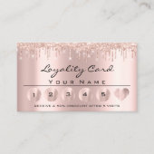 Loyaliy 6 Esthetician MAKEUP Roos Pink Heart Lash Visitekaartje (Voorkant)