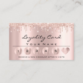 Loyaliy 6 Esthetician MAKEUP Roos Pink Heart Lash Visitekaartje