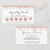 Loyaliy 6 Esthetician MAKEUP Roos White Heart Lash Visitekaartje (Voorkant / Achterkant)