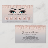 Loyaliy 6 Makeup Esthetician Eyelash Grey Blue Visitekaartje (Voorkant / Achterkant)