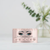 Loyaliy 6 Makeup Esthetician Eyelash Roos Blue Visitekaartje (Staand voorkant)