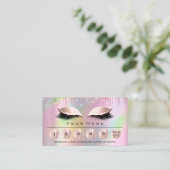 Loyaliy 6 Makeup Esthetician Eyelash Roos Holograp Visitekaartje (Staand voorkant)