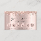 Loyaliy 6 Makeup Hairdresser Eyelash Roos Drift Visitekaartje (Voorkant)