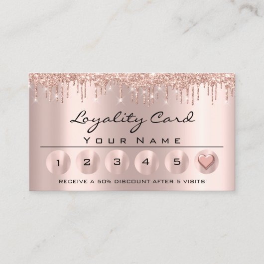 Loyaliy 6 Professional Esthetician Roos Heart Visitekaartje (Voorkant)