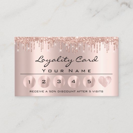 Loyaliy 6 Professional Esthetician Roos Heart Visitekaartje (Voorkant)