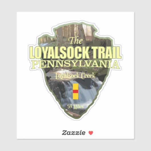 Loyalsock Trail (pijlpunt) Sticker (Vel)