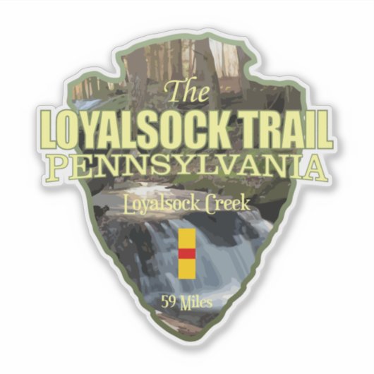 Loyalsock Trail (pijlpunt) Sticker (Voorkant)