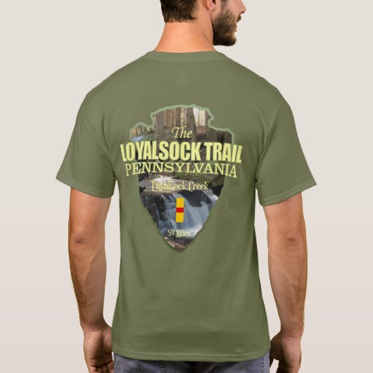 Loyalsock Trail (pijlpunt) T-shirt (Achterkant)