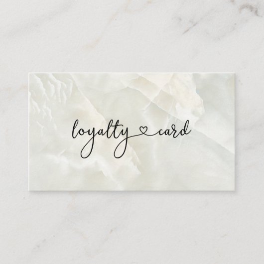 Loyalty 10 Nails Lashes Beauty Marble Visitekaartje (Voorkant)
