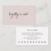 Loyalty 10 Nails Lashes Beauty Visitekaartje (Voorkant / Achterkant)