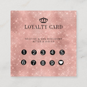 Loyalty 10 Nails Lashes Glitter Vierkante Visitekaartje