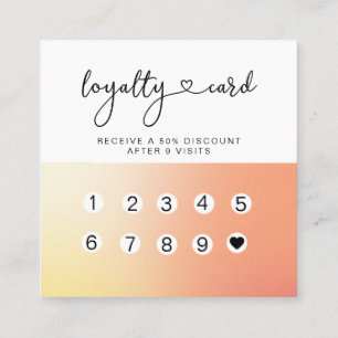 Loyalty 10 Nails Lashes Ombre Square Business Car Vierkante Visitekaartje