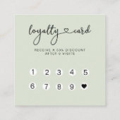 Loyalty 10 Nails Lashes Visitekaartje Quadratische (Achterkant)