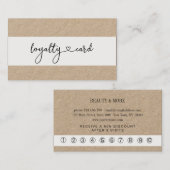 Loyalty 10 Nails Lashes Visitekaartje Visitenkarte (Voorkant / Achterkant)