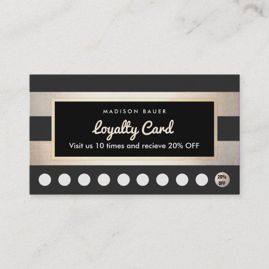Loyalty 10 Punch Gold en Black Stripes van klant (Voorkant)