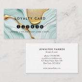 Loyalty 5 Nails Lashes Beauty Glitter Gold Visitekaartje (Voorkant / Achterkant)
