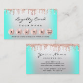 Loyalty 6 Makeup estheticien Eyelash Roos Mint Visitekaartje (Voorkant / Achterkant)