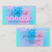 Loyalty 6 Makeup estheticien Eyelash Roze Diamonds Visitekaartje (Voorkant / Achterkant)