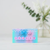 Loyalty 6 Makeup estheticien Eyelash Roze Diamonds Visitekaartje (Staand voorkant)