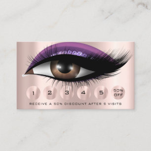 Loyalty 6 Makeup Makeup Eyelash Drip Paars Roos Visitekaartje