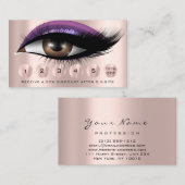 Loyalty 6 Makeup Makeup Eyelash Drip Paars Roos Visitekaartje (Voorkant / Achterkant)