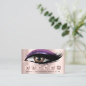 Loyalty 6 Makeup Makeup Eyelash Drip Paars Roos Visitekaartje (Staand voorkant)