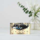 Loyalty 6 Makeup Makeup Eyelash Gold Grey Drives Visitekaartje (Staand voorkant)