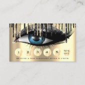 Loyalty 6 Makeup Makeup Eyelash Gold Grey Drives Visitekaartje (Voorkant)