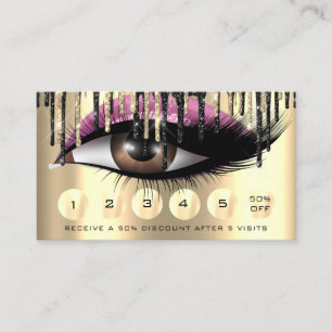Loyalty 6 Makeup Makeup Eyelash Gold Pink Drives Visitekaartje